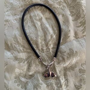 💗Silver Whale Tale Charm Black Cord Choker Necklace 💗= 10 for $20 bundle